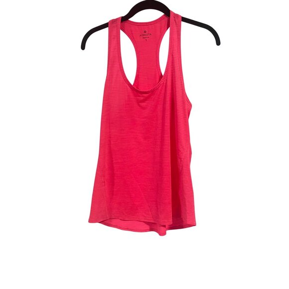 Athleta Shadow Stripe Chi Tank Top Hot Pink‎ Size S - Picture 1 of 7